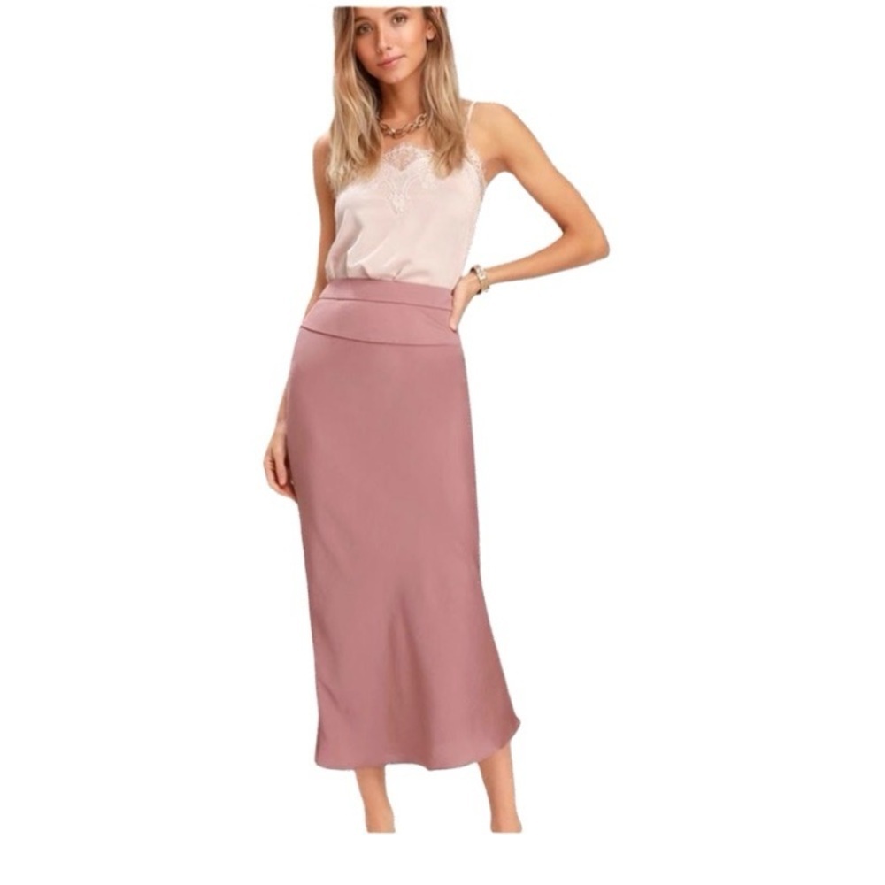Free People Blush Rose Midi Skirt